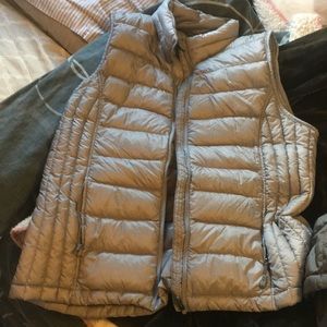 Gray puffer vest